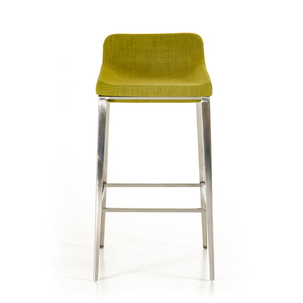 VIG Furniture Modrest Adhil Modern Green Fabric Bar Stool VGOBA105-F-GRN