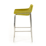 VIG Furniture Modrest Adhil Modern Green Fabric Bar Stool VGOBA105-F-GRN