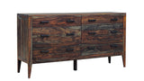 Porter Designs Fall River Solid Sheesham Wood Contemporary Dresser Gray 04-117-01-4478