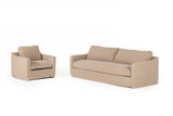 VIG Furniture Divani Casa Admiral - Modern Classic Sand Fabric Armchair VGAFSH12-07-1P