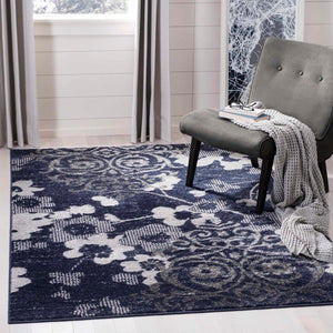 Safavieh Adirondack 114 Power Loomed 55% Polypropylene/ 40% Jute/ 5% Polyester Floral Rug ADR114N-4SQ