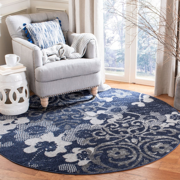 Safavieh Adirondack 114 Power Loomed 55% Polypropylene/ 40% Jute/ 5% Polyester Floral Rug ADR114N-4SQ