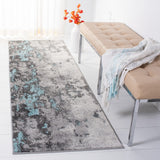 Adirondack Adirondack 134  Power Loomed Polypropylene Pile Rug Turquoise / Grey