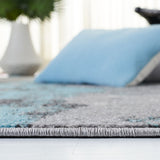 Adirondack Adirondack 134  Power Loomed Polypropylene Pile Rug Turquoise / Grey