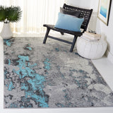 Adirondack Adirondack 134  Power Loomed Polypropylene Pile Rug Turquoise / Grey