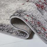 Adirondack Adirondack 134  Power Loomed Polypropylene Pile Rug Red / Grey