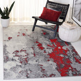 Adirondack Adirondack 134  Power Loomed Polypropylene Pile Rug Red / Grey