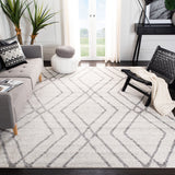 Adirondack Adirondack 162 Contemporary Power Loomed Polypropylene Pile Rug Ivory / Grey