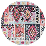 Adirondack Adirondack 224  Power Loomed Polypropylene Pile Rug Aqua / Fuchsia