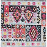 Adirondack Adirondack 224  Power Loomed Polypropylene Pile Rug Aqua / Fuchsia