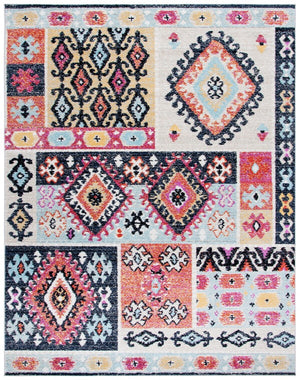 Adirondack Adirondack 224  Power Loomed Polypropylene Pile Rug Aqua / Fuchsia