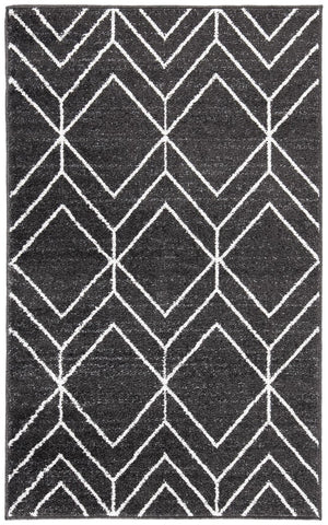 Adirondack 241 Contemporary Power Loomed Polypropylene Pile Rug Brown / Ivory