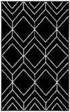 Adirondack 241 Contemporary Power Loomed Polypropylene Pile Rug Black / Ivory