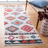 Adirondack 245  Power Loomed Polypropylene Pile Rug Grey / Red