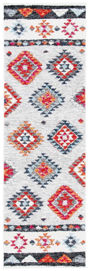 Adirondack 245  Power Loomed Polypropylene Pile Rug Grey / Red