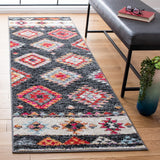 Adirondack 245  Power Loomed Polypropylene Pile Rug Black / Red