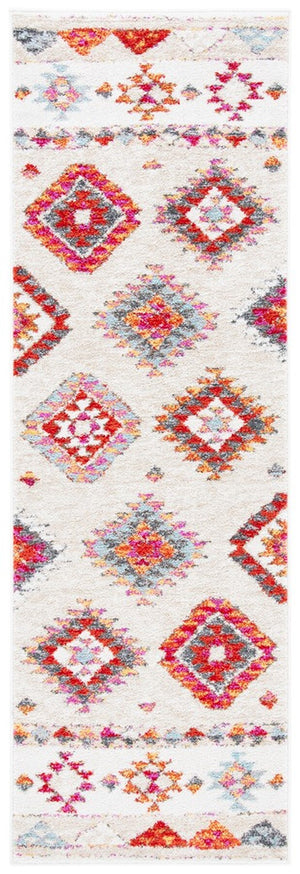 Adirondack 252  Power Loomed Polypropylene Pile Rug Beige / Red