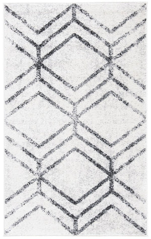 Adirondack 253 Contemporary Power Loomed Polypropylene Pile Rug Ivory / Grey
