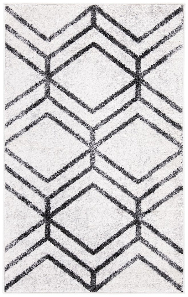 Adirondack 253 Contemporary Power Loomed Polypropylene Pile Rug Ivory / Charcoal