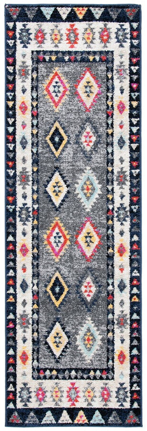 Adirondack 270  Power Loomed Polypropylene Pile Rug Grey / Ivory
