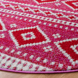 Adirondack 277  Power Loomed Polypropylene Pile Rug Fuchsia / Ivory