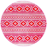 Adirondack 277  Power Loomed Polypropylene Pile Rug Fuchsia / Ivory