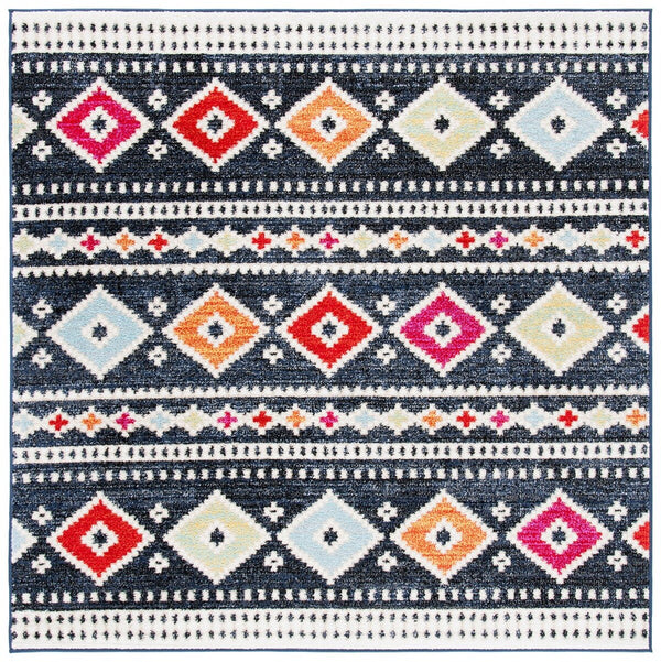 Adirondack 277  Power Loomed Polypropylene Pile Rug Black / Ivory