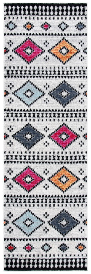 Adirondack 279  Power Loomed Polypropylene Pile Rug Light Grey / Black