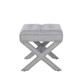 Paige Grey Ottoman