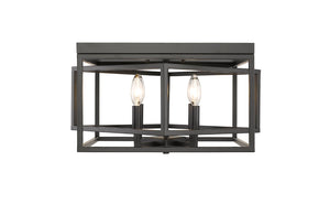 Bethel Black Flush Mount in Iron