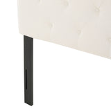 Marlen Ivory Fabric Queen/ Full Headboard Noble House