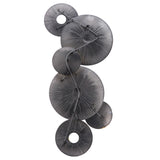 Sagebrook Home Contemporary Metal, 38" Lily Pads Wall Deco, Black 16974 Black Iron