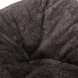 Greyrock Modern Glam 3 Foot Faux Fur Winter Bean Bag, Brown and Beige