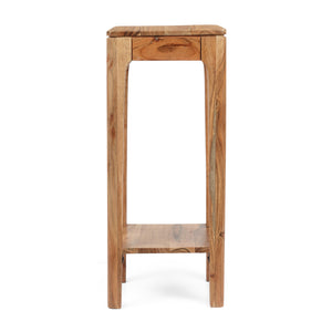 Haralson Handcrafted Mid-Century Modern Acacia Wood Plant Stand, Natural Noble House