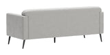 Zuo Modern Amsterdam 100% Polyester, Plywood, Pine Wood Modern Commercial Grade Sofa Light Gray, Black 100% Polyester, Plywood, Pine Wood