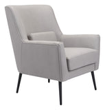 English Elm EE2812 100% Polyester, Plywood, Steel Modern Commercial Grade Accent Chair Gray, Black 100% Polyester, Plywood, Steel