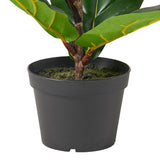 Socorro 2' x 1' Artificial Tabletop Fiddle-Leaf Fig Tree, Green Noble House