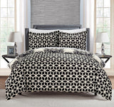 Ibiza Black King 3pc Duvet Set