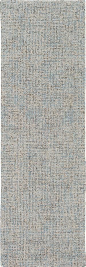 Aiden AEN-1001 Modern Wool Rug AEN1001-268 Denim, Cream 100% Wool 2'6" x 8'