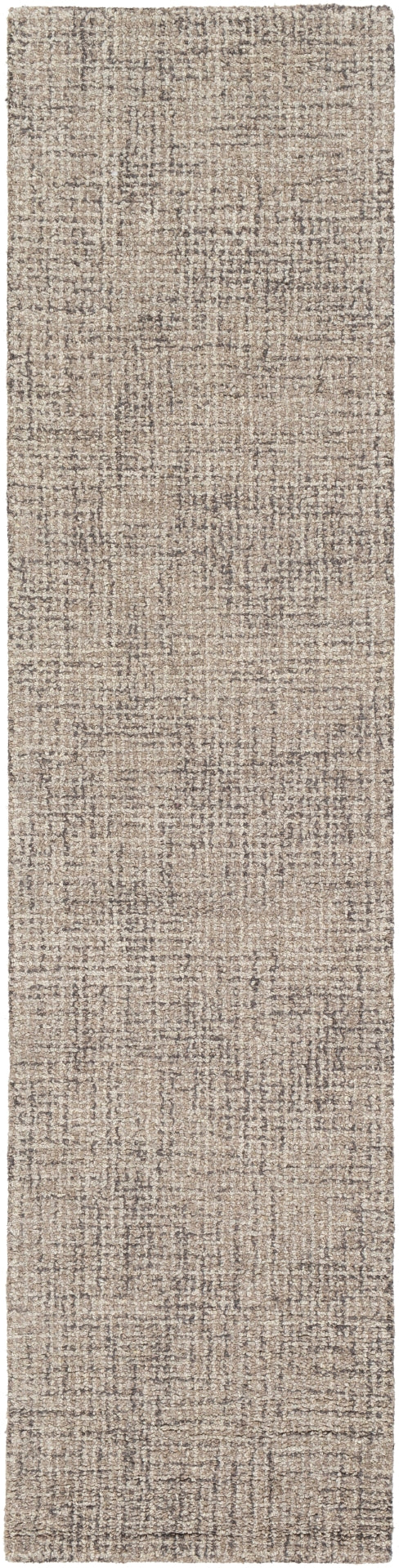 Aiden AEN-1005 Modern Wool Rug AEN1005-913 Medium Gray, Khaki 100% Wool 9' x 13'