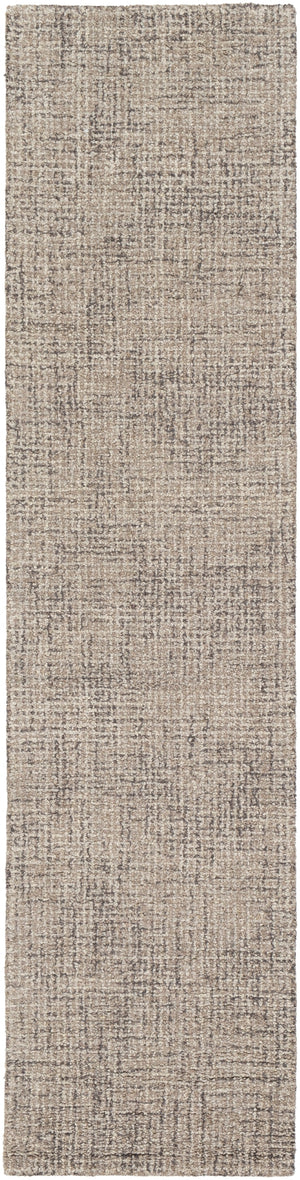 Aiden AEN-1005 Modern Wool Rug AEN1005-28 Medium Gray, Khaki 100% Wool 2' x 8'