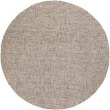 Aiden AEN-1005 Modern Wool Rug AEN1005-8RD Medium Gray, Khaki 100% Wool 8' Round