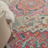 Nourison Passion PSN25 Bohemian Machine Made Power-loomed Indoor Area Rug Ivory/Pink 9' x 12' 99446817785