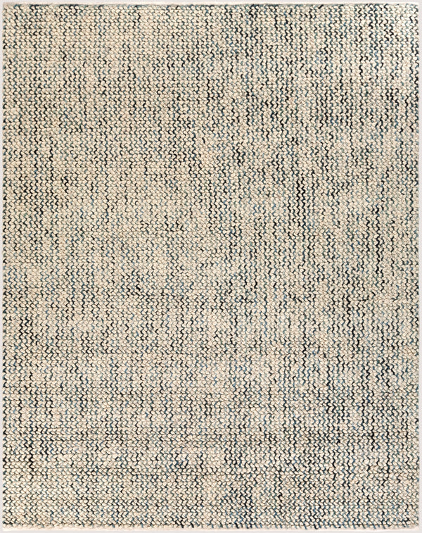 Avera AER-1001 Modern Wool, Viscose Rug AER1001-810 Dark Blue, Black, Pale Blue, Cream 75% Wool, 25% Viscose 8' x 10'