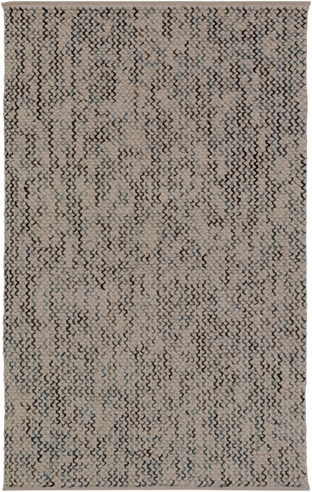 Avera AER-1003 Modern Wool, Viscose Rug AER1003-810 Camel, Pale Blue, Dark Green, Cream 75% Wool, 25% Viscose 8' x 10'