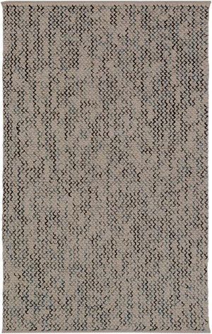 Avera AER-1003 Modern Wool, Viscose Rug AER1003-810 Camel, Pale Blue, Dark Green, Cream 75% Wool, 25% Viscose 8' x 10'