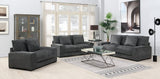 Porter Designs Big Chill Soft Microfiber Contemporary Loveseat Gray 01-33C-02-4438