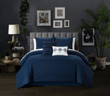 Mayflower Navy Queen 5pc Comforter Set