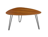 Walker Edison Mid Century Modern Wood Coffee Table - Walnut in High-Grade Painted MDF, Powder Coated Metal AF32HPCTWT 842158105820