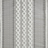 Imani Mid-Century 100% Cotton Printed Shower Curtain with Chenille in Gray